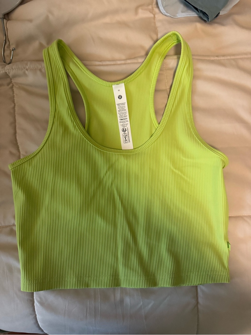 lululemon athletica Lime Green Ribbed Tank